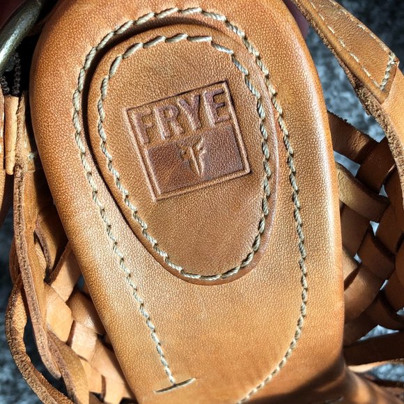 Frye Joy Huarache Slingback Leather Heels - Picture 6 of 8